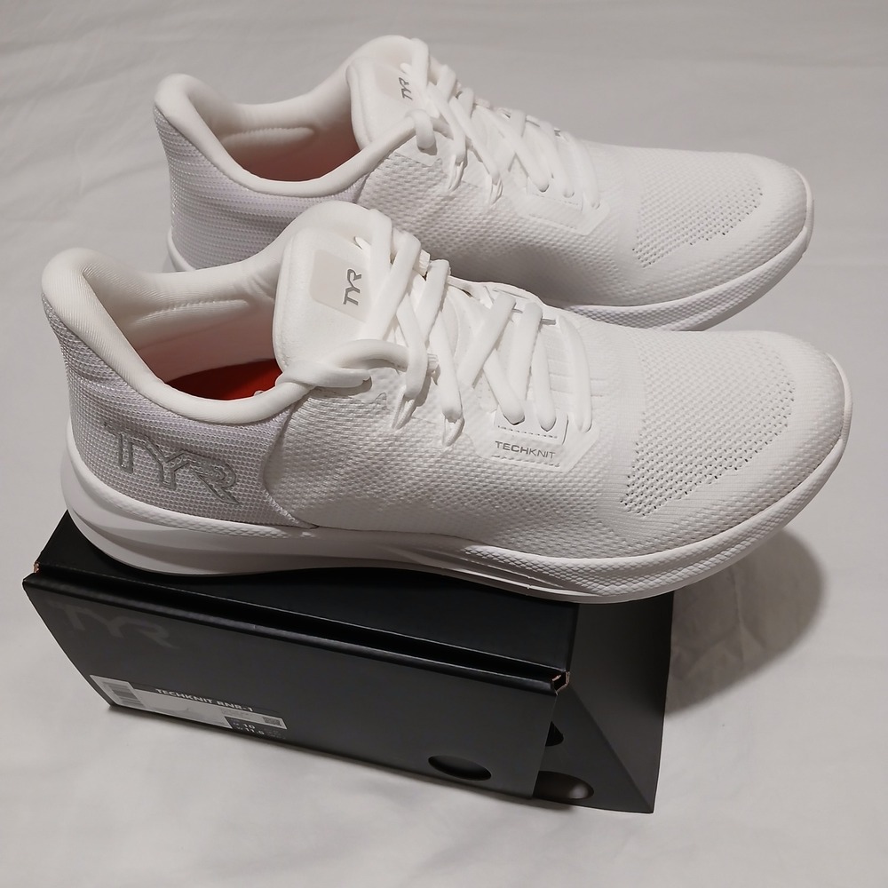 TYR TECHKNIT RNR 1 Men's Running Training Shoes White Size 10 Athletic Sneakers
